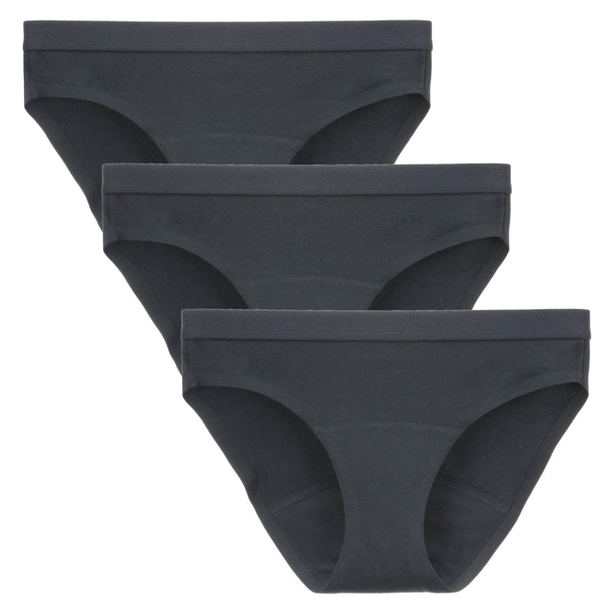 Cotton High-Cut Leakproof Bikinis Menstrual Postpartum Panties Period Underwear Incontinence Protective Briefs 3 Pack