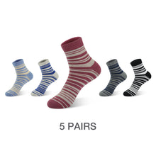 Men’s  Cotton Ankle Socks Pin Stripe Thin Low Cut Breathable Summer Quarter Sock 5 Pairs