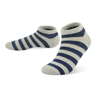 Men’s Striped Cotton Print Ankle Socks 10/Pairs
