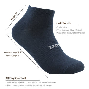 Unisex Comfort Low Cut Ankle Quarter Socks with Arch Support 6 Pack
