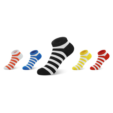 Unisex Striped Ankle Socks 5/Pairs