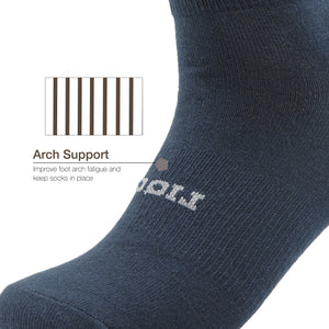 Unisex 6 Pack Ultimate No-show Low Cut Ankle Socks with Arch Support