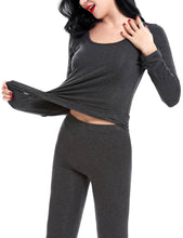 LIQQY Women's Ultra Thin Scoop Neck Long-Sleeve Thermal Underwear Shirt Top